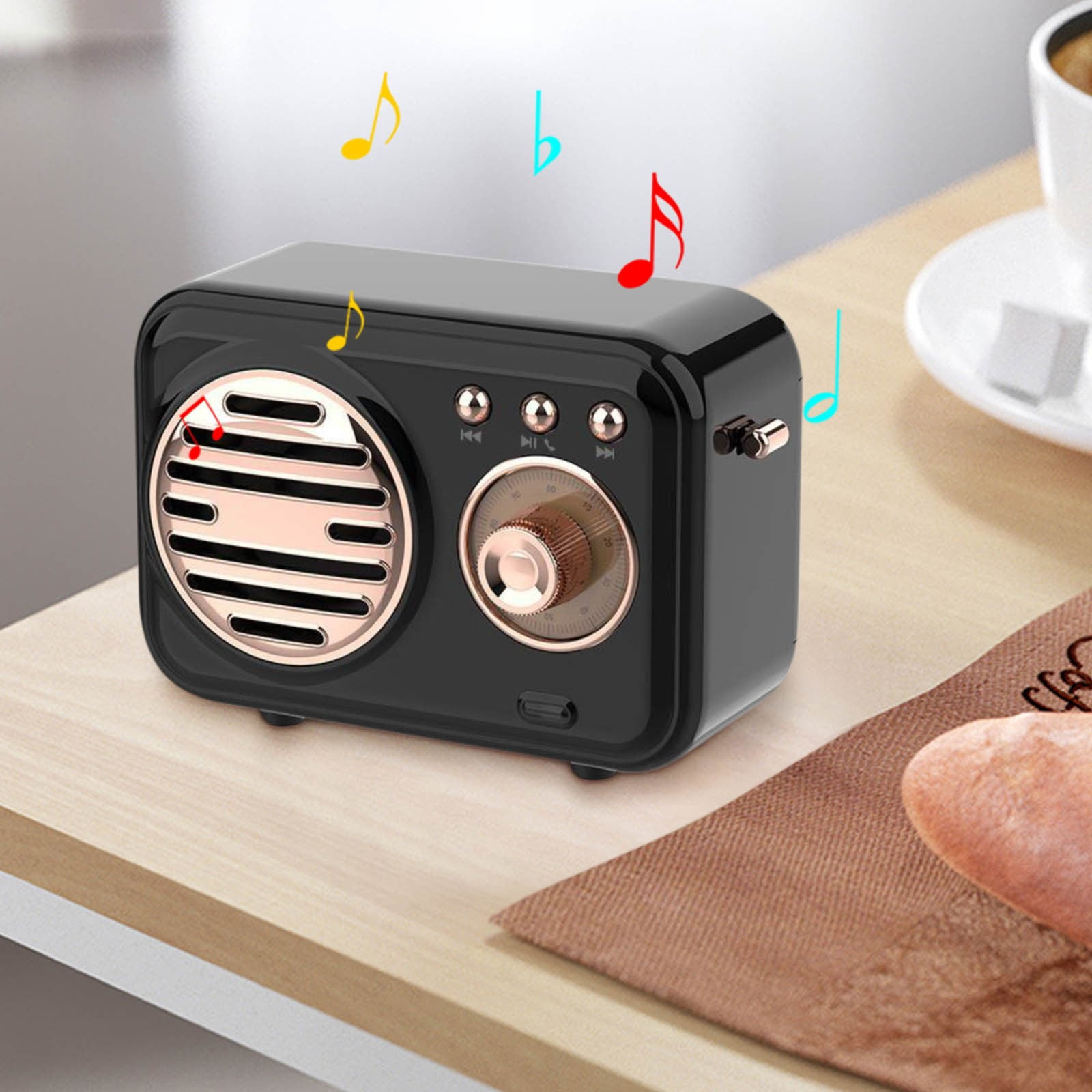 ZFYXGS Vintage New Bluetooth Audio Portable Handsfree Outdoor Desktop Gift Bluetooth Audio Mini Speaker