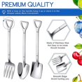 thumbnail image 2 of KAIYANG Juego de 9 minicucharas y tenedores de acero inoxidable para helado (plata), 2 of 4