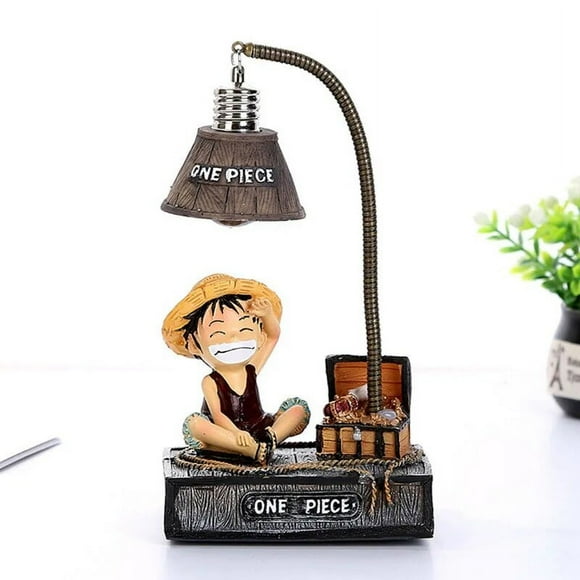Anime One Piece Cute Luffy Luminaria Night Light Table Lamps Resin Kids Birthday Party Gift Home Bedroom Decoration Ornament