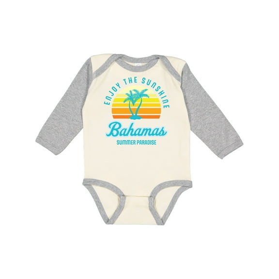 Inktastic Enjoy the Sunshine Bahamas Summer Paradise Boys or Girls Long Sleeve Baby Bodysuit