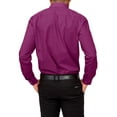 thumbnail image 4 of G-Style USA Men's Regular Fit Long Sleeve Solid Color Dress Shirts - Wine - 3X - 19-19.5 - 36-37, 4 of 6