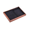 thumbnail image 2 of Organizador de bandeja de joyería de madera para femeninos con elegante exhibición de joyas de bandeja de almacenamiento para escaparate de la tienda Estilo B, 2 of 9