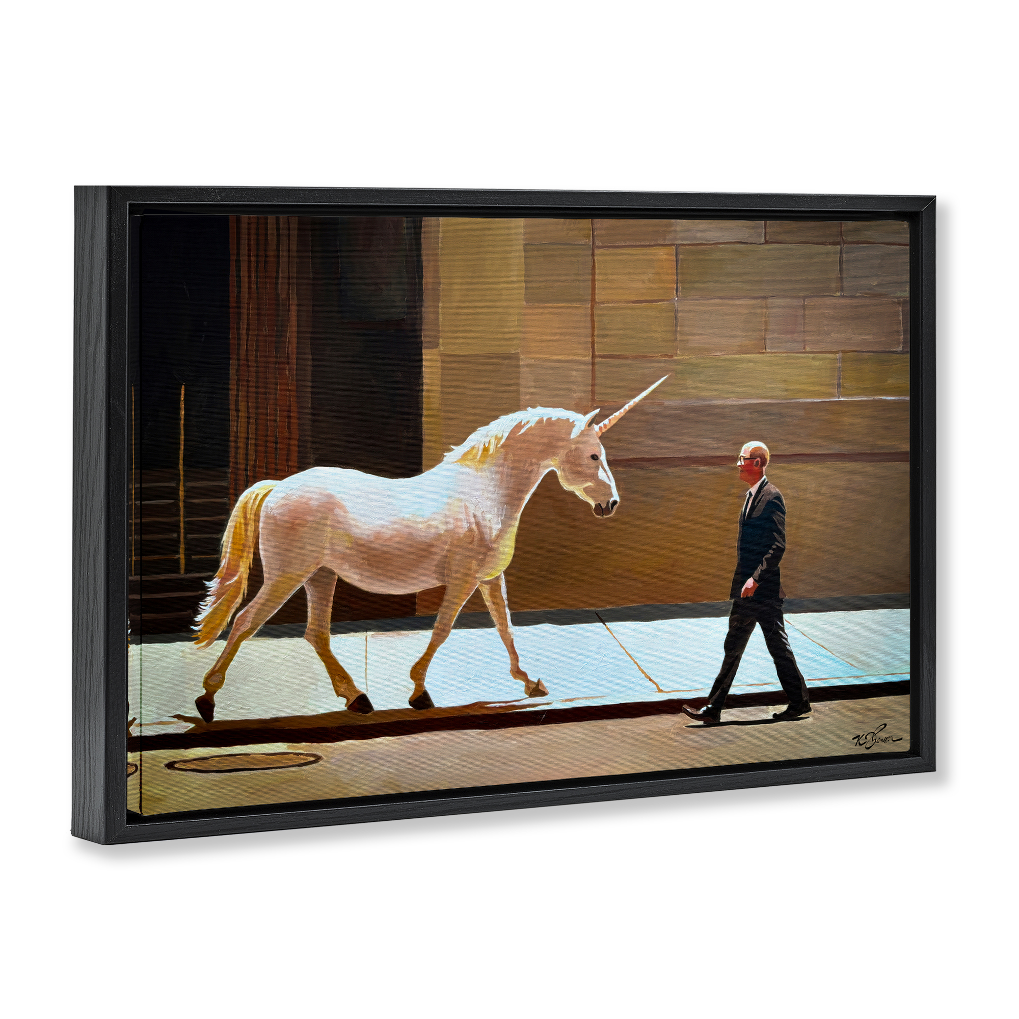 The Exception Proves The Rule Black Framed Floater Canvas Wall Art, design by Keith Thomson
