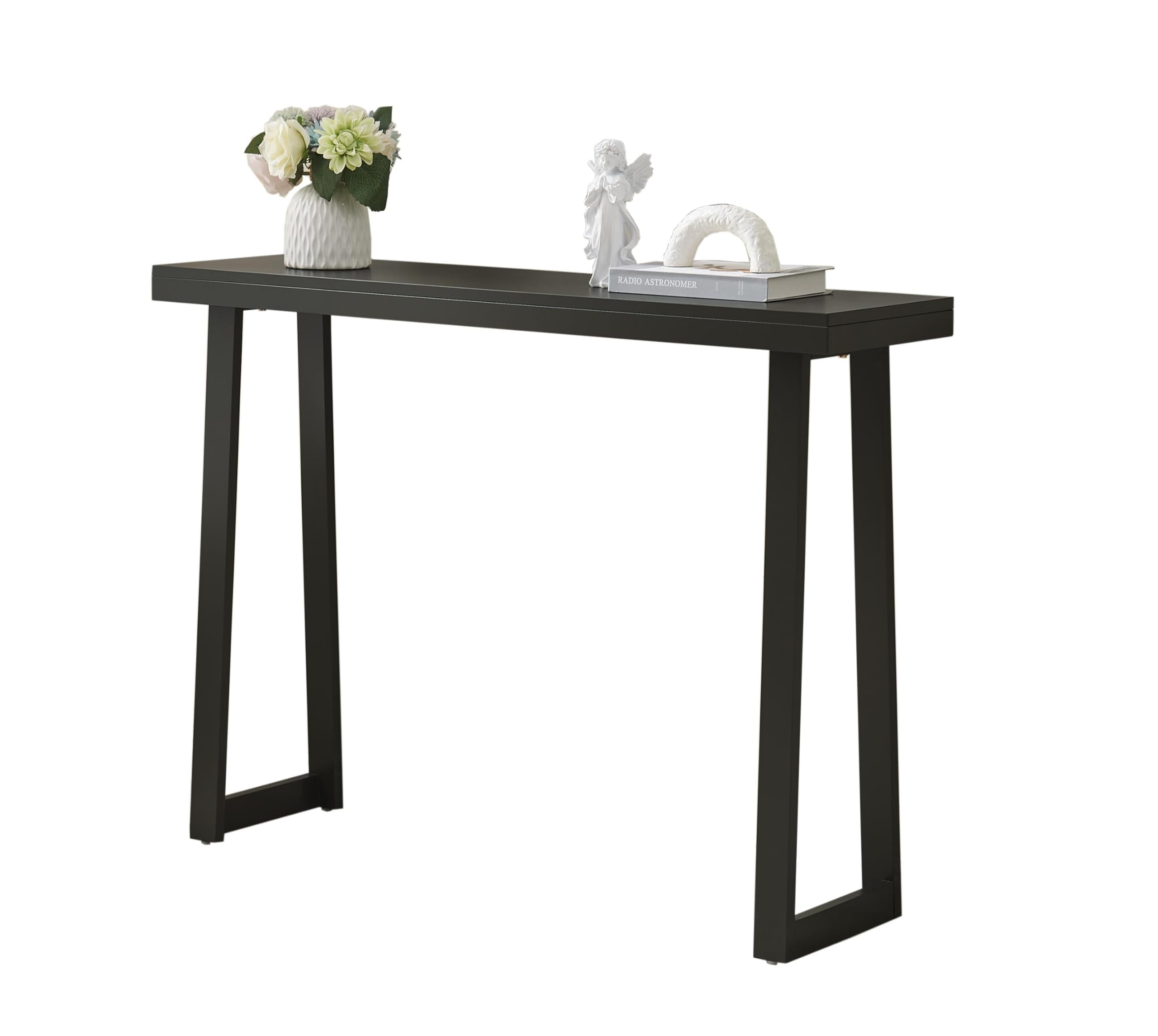 Kings Brand Furniture Claude 36-Inch Console Entryway Table, Narrow Sofa Table for Behind Couch, Hallway, Bedroom, Living Room, Foyer, Caviar