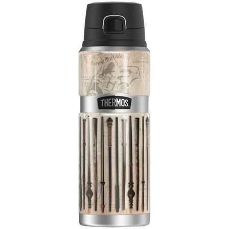Harry Potter Wand Collage THERMOS STAINLESS KING Stainless Steel Drink Bottle, Vacuum insulated & Double Wall, 24oz