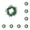 G*10, variant on Mini Christmas Wreath, Small Xmas Wreath for Crafts, 1 Pc Miniature Holiday Wreath Embellishment for Dollhouse, Tabletop Displays, DIY Projects and Christmas Decor