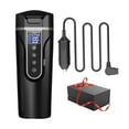 thumbnail image 4 of Tetera eléctrica para coche, taza calefactora de acero inoxidable, portátil, 24V/12V, tetera de viaje para coche, taza de café para viaje en avión , negro, 4 of 10