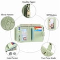 thumbnail image 5 of GAEKEAO Wallet for Women RFID Blocking Vegan Leather Bifold Card Holder Compact Zipper Pocket Wallets with 4 ID Windows, 5 of 8
