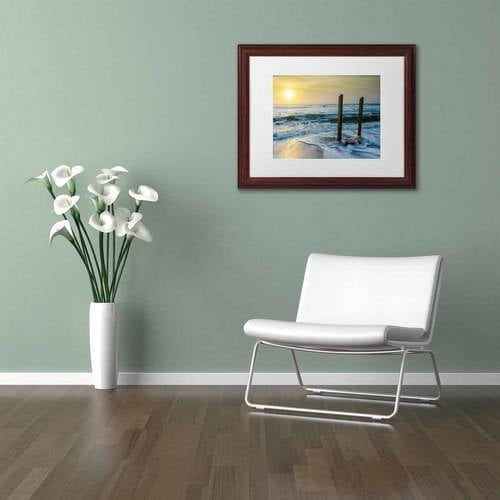 Trademark Fine Art 'Kissed by the Sea' Canvas Art by PIPA Fine Art, White Matte, Wood Frame