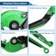 thumbnail image 4 of Palancas de freno y embrague cortas únicas para Aprilia RSV4 2009-2022, palanca de freno ajustable en 6 posiciones, aleación de aluminio T6 6061, verde, 1 juego, 4 of 7
