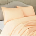 thumbnail image 4 of Nestl 3pc Cal King Duvet Cover Set, Luxury Microfiber Duvet Cover Cal King with 2 Pillow Shams, (98"x104"), Peach, 4 of 7