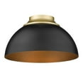 thumbnail image 1 of Golden Lighting 6956-FM OG-BLK Zoey Flush Mount, Olympic Gold, 1 of 1