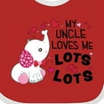 thumbnail image 4 of Inktastic My Uncle Loves Me Lots and Lots Cute Elephant Boys or Girls Baby Bib, 4 of 4