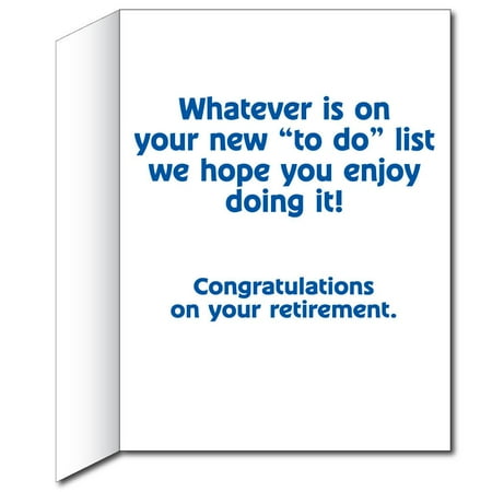 Victory Store Jumbo 2' x 3' To Do List Retirement Greeting Card with Envelope
