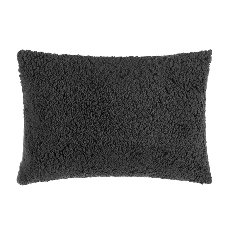 Mainstays ultra soft reversible oversized sherpa decorative throw pillow hotsell