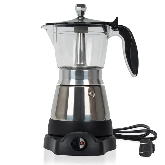LAOION Cafeteras Electricas Modernas Moka Pot, Italian Coffee Espresso Machine, 6 Cup Cuban Coffee Maker with Detachable Base & Overheat Protection,