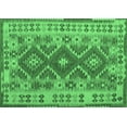 thumbnail image 1 of Ahgly Company Indoor Rectangle Abstract Emerald Green Contemporary Area Rugs, 2' x 3', 1 of 4