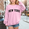 thumbnail image 2 of Gubotare Girl Crewneck Sweatshirts Toddler and Baby Girl Outfit Crewneck Sweatshirt Long Sleeve Shirts Clothes Size 4T (Pink,4 Years), 2 of 4
