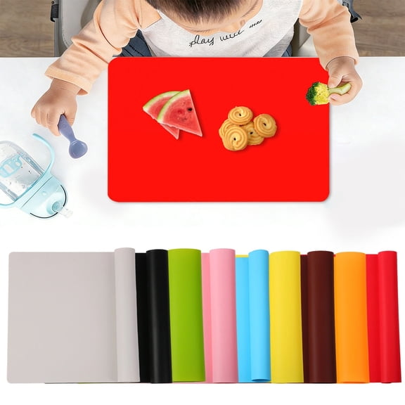 Silicone Mats For Kitchen Counter, Food Grade Silicone Placemats for Kids, Nonstick Silicone Mat for Baking Crafts, Heat Resistant Mat Pastry Mat for Rolling Dough Nonslip