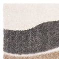 thumbnail image 4 of SAFAVIEH Florida Tyler Geometric Waves Shag Area Rug, Ivory/Grey, 5'3" x 7'6", 4 of 6