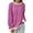 Hot Pink, variant on Fnooota Sweatshirts for Women, Crew Neck Loose Fit Stripe Long Sleeve Pullover Tops Pink Size S-2XL