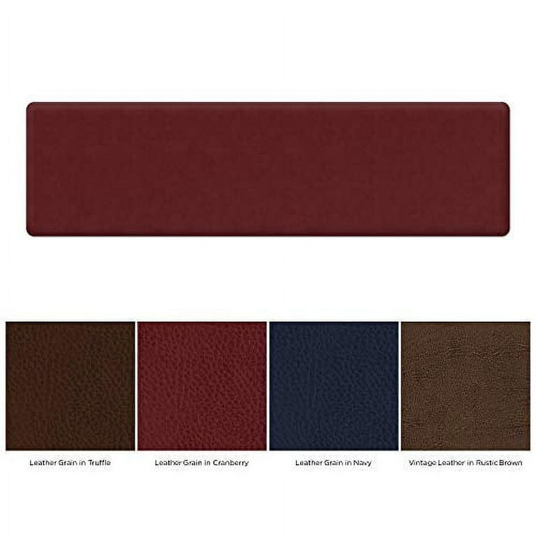 GelPro Elite Anti-Fatigue Kitchen Comfort Mat 20x48 inch Vintage Leather Rustic Brown Red