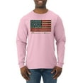 thumbnail image 1 of Wild Bobby, American Game Flag Baseball Bat Ball, Sports, Men Long Sleeve Shirt, Light Pink, 3XL, 1 of 3