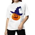 thumbnail image 2 of Realistic Halloween Pumpkin Art T-Shirt Women, 2 of 3
