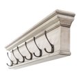 thumbnail image 2 of Home Wall Decorative Antique Brass Hardware 6 Hook Coat Rack - White, 2 of 7