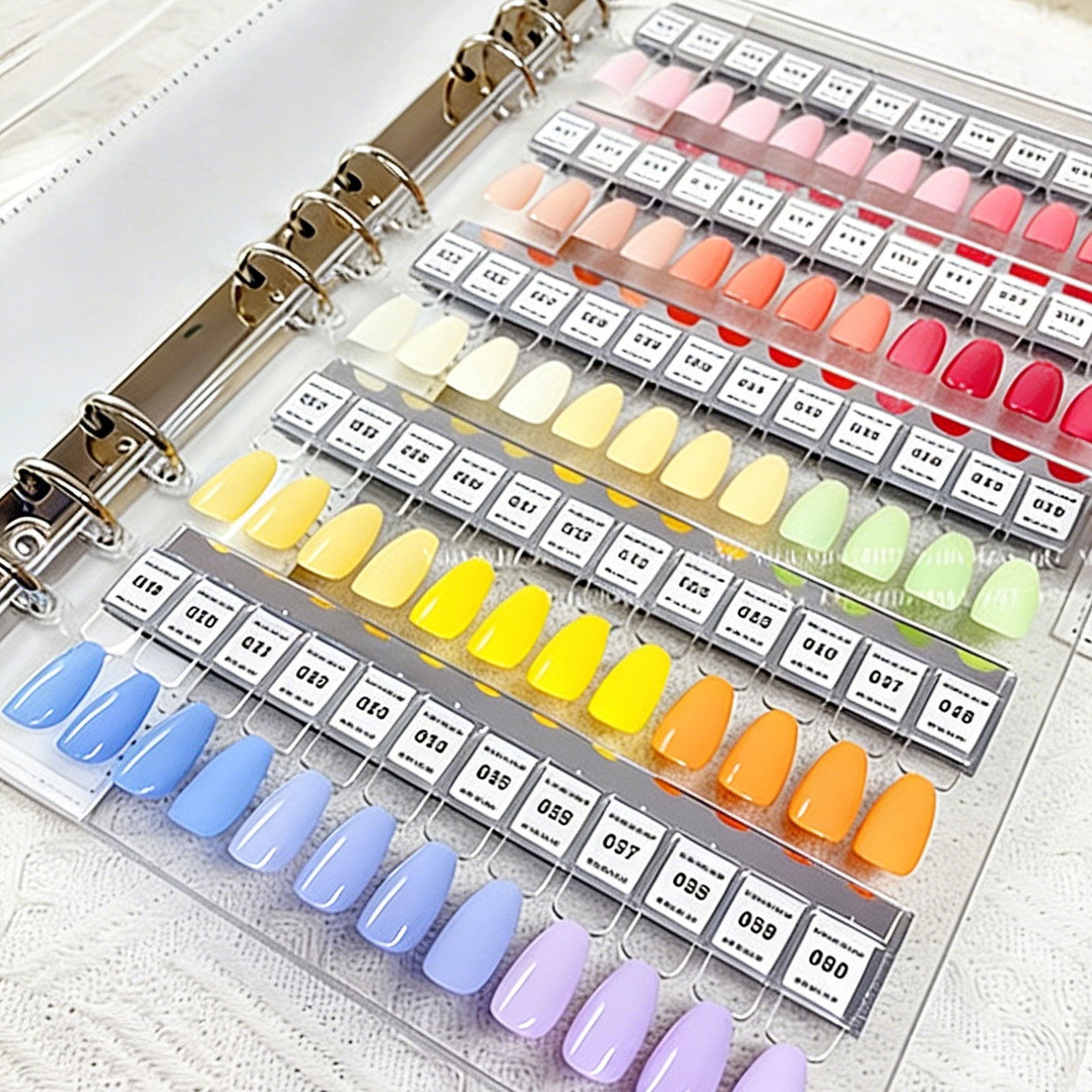 Organized Nails Swatches Book Systems for Professional and Enthusiasts Including Numbered Tips