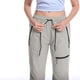 thumbnail image 4 of ICHUANYI Clearance Fashion Womens Casual Color Casual Elastic High Waist Wide Cropped Leg Loose Outdoor Fitness Running Climbing Trousers Pocket Pants(Gray, S) ICHUANYI WER2023081207145, 4 of 9