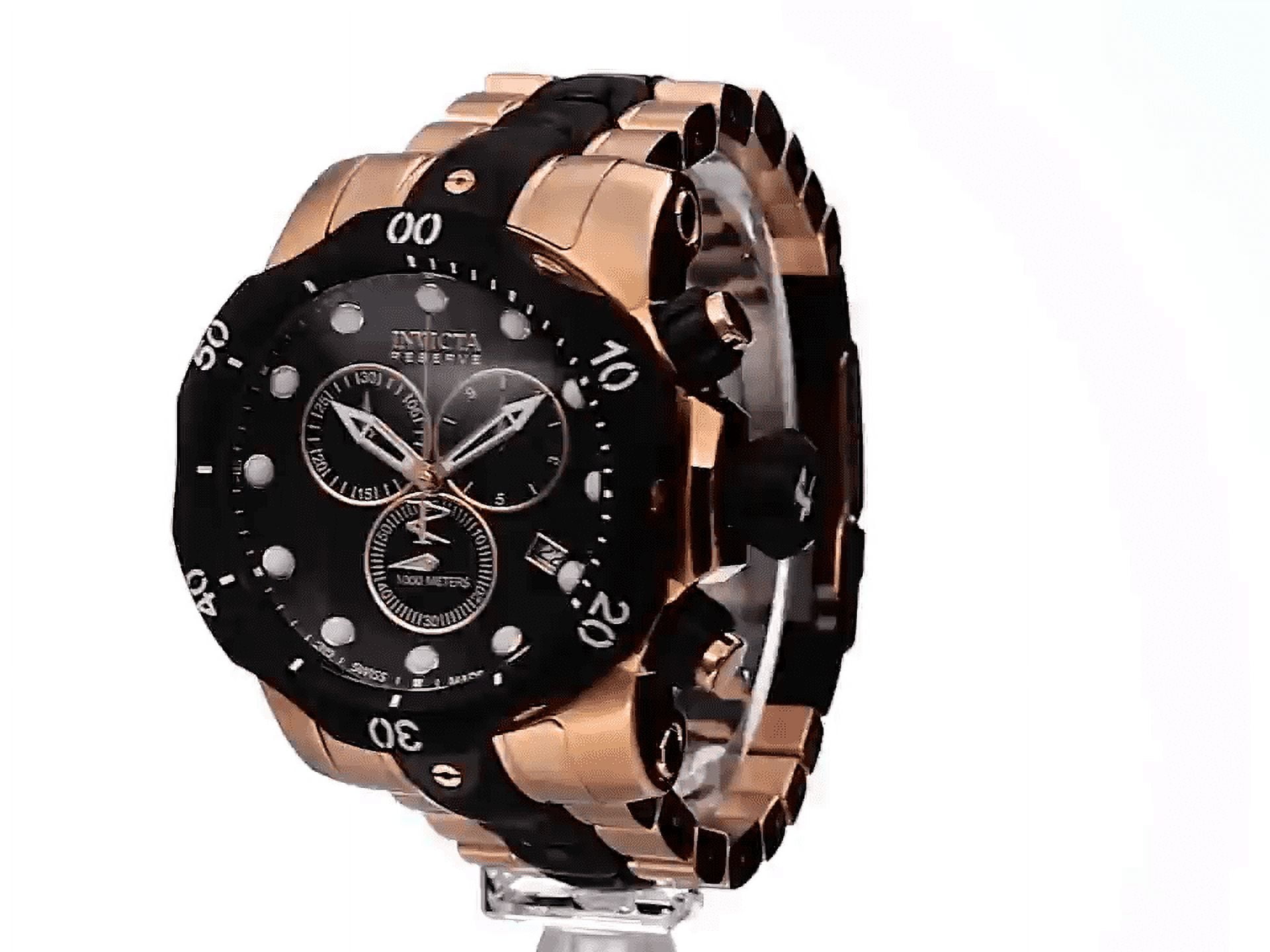 Black and rose 2025 gold invicta watch