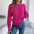 thumbnail image 2 of Chandail Décontracté à Manches Longues pour Femmes Automne Hiver Doux Confortable Tricoté pour Usage Quotidien, 2 of 4