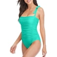 thumbnail image 3 of BeautyIn Monokini pour Femmes Maillots de Bain une Pièce Contrôle du Ventre Froncé, 3 of 6