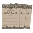 thumbnail image 1 of Inkdotpot 30Victorian Black Lace KraftFill-In Style Bridal Shower Invitations Wedding Blank Invites, 1 of 1
