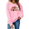 thumbnail image 4 of Christmas Trees Sweatshirt for Women Merry and Bright Christmas Shirts Xmas Holiday Party Long Sleeve Pullover Tops, 4 of 7