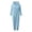 Blue, variant on Womens Onesie Pajamas,Winter Warm Hooded Jumpsuit Loungewear Zip Up Sleepwear Plus Size