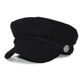 thumbnail image 1 of Kmbangi Ladies Cap Retro Newsboy Stitching Design Monochrome Leisure Beret, 1 of 5