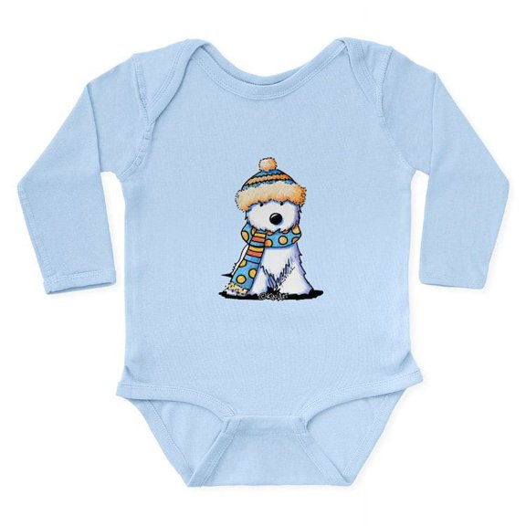 CafePress - Winter Whimsy Westie Long Sleeve Infant Bodysuit - Long Sleeve Cotton Baby Bodysuit