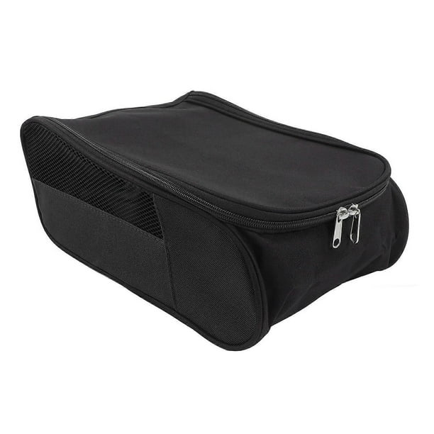 Sac de rangement pour chaussures de golf, anti-poussière, respirant, portable, pour voyage, homme et femme, entièrement noir