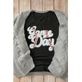 thumbnail image 4 of Women's Black Sequin Game Day Graphic Crew Neck Tee, 4 of 6