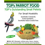 TOP's Parrot Food Bird Pellets for Small Hookbills - Non-GMO, Peanut Soy & Corn Free, USDA Organic Certified - 12 oz / 340 g