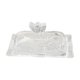 thumbnail image 1 of Bandeja de vidrio para servir con cubierta, práctico soporte de exhibición, bandeja de transparente para pasteles de, 1 of 8
