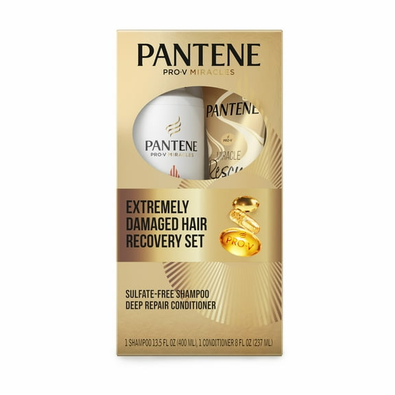 Pantene Pro-V Miracles Regenerative Sulfate Free Shampoo and Deep Conditioner Set, 13.5 oz and 8 oz