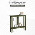 thumbnail image 2 of WYDK Narrow Entryway Console Table with Storage - Hallway Decor - Wood Console Table for Foyer - Avocado, 2 of 8