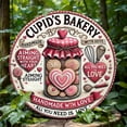 thumbnail image 4 of HELLOYOUNG Cupid Bakery Round Tin Sign 8x8 Inch, Vintage Valentine's Day Metal Wall Decor for Home Office Love Poster Retro Wall Art, 4 of 6
