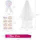thumbnail image 2 of 15pcs Velo de Novia Bride To Be Fiestas de Despedida de Soltera Bufanda Disfraz Despedida de Soltera Accesorios de Fiesta de Noche Boda, 2 of 4