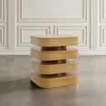 thumbnail image 3 of Brix Mid-Century Modern Floating Sculpture Layered Square End Table, 3 of 8