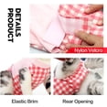 thumbnail image 3 of Traje de recuperación profesional para gatos Ropa quirúrgica para heridas abdominales Diseño de rejilla para gatos Collar Cono Sustituto después de la cirugía （Rosa） BRI Rojo Verde, 3 of 5