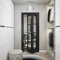 thumbnail image 3 of Sliding Closet Bi-fold Doors | Felicia 3355 Matte Black with Clear Glass, 3 of 5